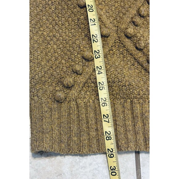 Anthropologie Moth Size S 90% Wool Pom Pom Bubble Knit Sweater Tunic Winter Cozy - Picture 6 of 10